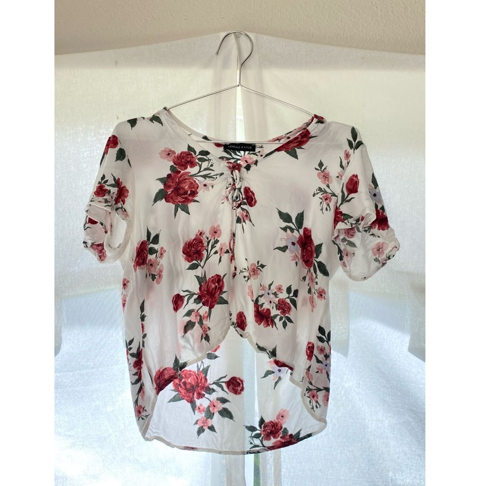 Kendall & Kylie Collection | Rose-Patterned Blouse Size S/M